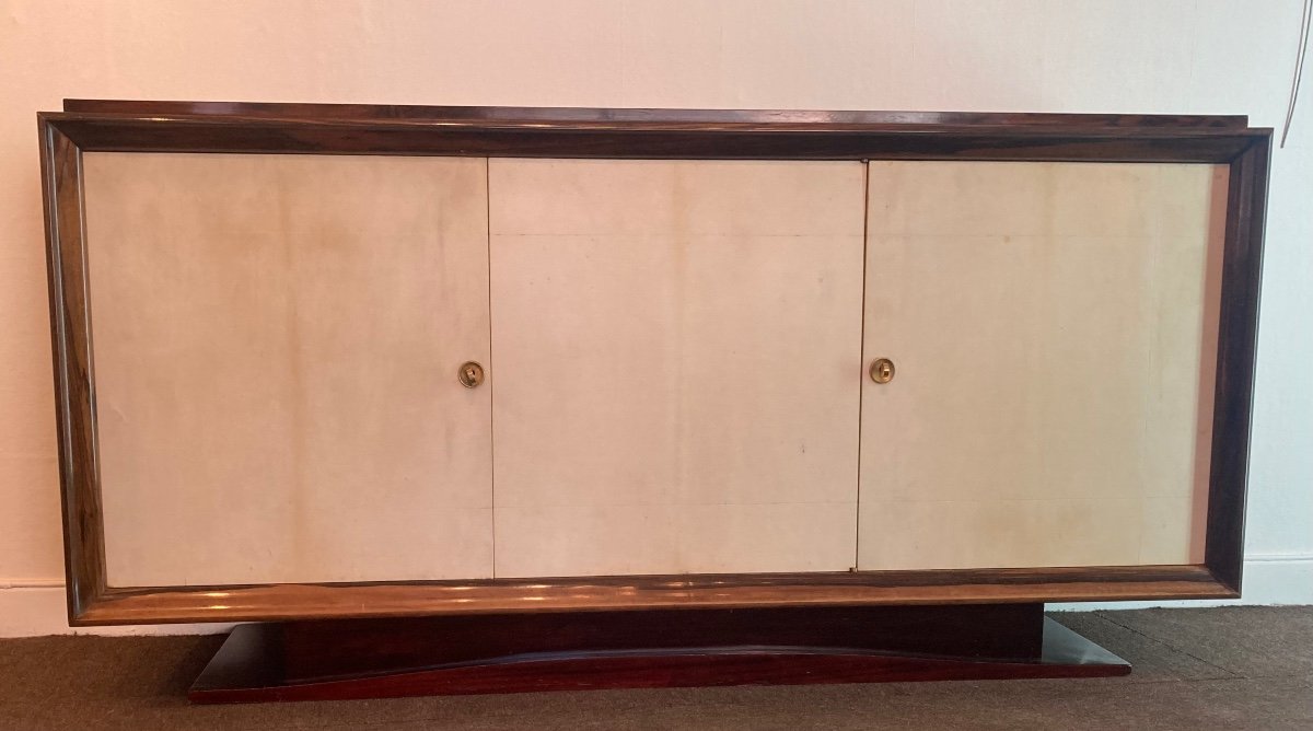 Art Deco Sideboard In Parchment And Macassar Ebony